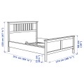 IKEA HEMNES Кровать с матрасом, серая морилка / Valevåg жесткий, 160x200 см 49536811 495.368.11