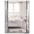 IKEA HEMNES Кровать с матрасом, белая морилка / Åkrehamn средней жесткости, 140x200 см 09541999 095.419.99