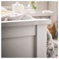 IKEA HEMNES Кровать с матрасом, белая морилка / Valevåg средней жесткости, 120x200 см 39541969 | 395.419.69