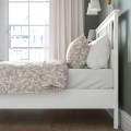IKEA HEMNES Кровать с матрасом, белая морилка / Valevåg жесткий, 140x200 см 69541996 695.419.96