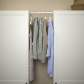 IKEA HJÄLPA ХЭЛПА Вешалка для одежды + 2 штанги + 2 комплекта фурнитуры, регулируемый / белый 29533644 | 295.336.44