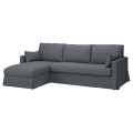 IKEA HYLTARP 3-х местный диван с козеткой, левый, Серый грансель 99514958 995.149.58