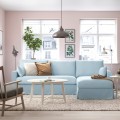 IKEA HYLTARP 3-х местный диван с козеткой, правосторонний, Киланда бледно-голубой 69495838 694.958.38