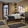 IKEA IDANÄS ИДАНЭС Кровать двуспальная, темно-коричневая морилка, 160x200 см 00458895 004.588.95