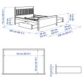 IKEA IDANÄS ИДАНЭС Кровать двуспальная с ящиками, темно-коричневая морилка, 140x200 см 20458861 204.588.61