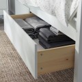 IKEA IDANÄS ИДАНЭС Кровать двуспальная с ящиками, белый, 160x200 см 30458870 304.588.70