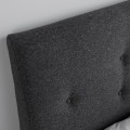 IKEA IDANÄS ИДАНЭС Кровать двуспальная с обивкой с ящиками, Gunnared темно-серый, 140x200 см 40447169 404.471.69