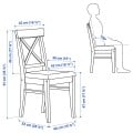 IKEA DANDERYD / INGOLF Стол и 4 стула, черный / Nolhaga серо-бежевый, 130 см 49544284 495.442.84