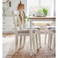 IKEA DANDERYD ДАНДЭРЮД / INGOLF ИНГОЛЬФ Стол и 4 стула, дубовый шпон беленый / Hallarp бежевый, 130x80 см 79388734 | 793.887.34