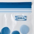 IKEA ISTAD ИСТАД Пакет закрывающийся, узор / ярко-голубой 90553666 905.536.66