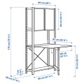 IKEA IVAR 1 секция / откидной стол / раздвижная дверь, сосна, 89x30x179 см 69469518 694.695.18