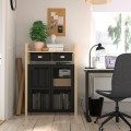 IKEA IVAR 1 секция / полки / шкаф, сосна / черный сетка, 89x30x124 см 99508165 | 995.081.65