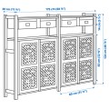 IKEA IVAR 2 секции / полки / шкафы / зеленый, сосна / черный сетка, 175x30x124 см 49508097 | 495.080.97