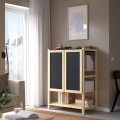 IKEA IVAR Стеллаж с дверями, сосна / фетр, 89x50x124 см 59508087 | 595.080.87