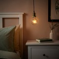 IKEA JÄLLBY / LUNNOM Подвесной светильник с лампочкой, латунный шар / прозрачный 59491505 | 594.915.05