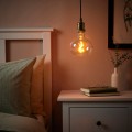 IKEA JÄLLBY / MOLNART Подвесной светильник с лампочкой, латунный / эллипс разноцветный 29491371 | 294.913.71