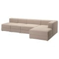 IKEA JÄTTEBO 4, 5-местный модульный диван с козеткой, правый / Самсала темно-серый 79469481 794.694.81
