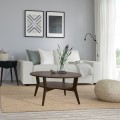 IKEA JAKOBSFORS Журнальный стол, шпон дуба, темно-коричневая морилка, 80 см 50515167 505.151.67
