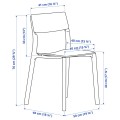 IKEA MELLTORP / JANINGE Стол и 2 стула, белый / белый, 75 см 99556482 995.564.82