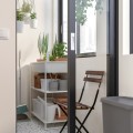 IKEA JOSTEIN Стеллаж с ящиком сосна, для дома / улицы белый металл, 81х40х90 см 59437194 | 594.371.94