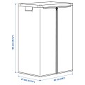 IKEA JOSTEIN Стеллаж с чехлом, для дома / улицы сетка прозрачный белый, 61х41х90 см 59436934 | 594.369.34