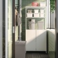 IKEA JOSTEIN Стеллаж с дверями, для дома / улицы белый, 81х44х180 см 49437241 494.372.41
