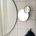IKEA KABOMBA Бра светодиодный с зеркалом, затемняемый матовый / черный, 20 см 60485283 604.852.83