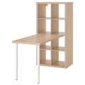 IKEA KALLAX КАЛЛАКС / LINNMON ЛІННМОН Письменный стол, белый / под беленый дуб, 77х139х147 см 89481699 894.816.99