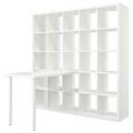 IKEA KALLAX КАЛЛАКС / LINNMON ЛІННМОН Письменный стол, белый, 182х139х182 см 09481698 094.816.98