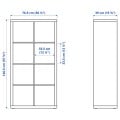 IKEA KALLAX Стеллаж, с 2 дверцами с 2 вставками с полкой / волнистый белый, 147x77 см 89552941 895.529.41