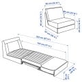 IKEA KIVIK КИВИК Диван-кровать 1-местный, Tibbleby бежевый / серый 39470231 394.702.31
