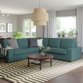 IKEA KIVIK КИВИК 4-местный угловой диван, Kelinge серо-бирюзовый 99443013 | 994.430.13