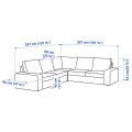 IKEA KIVIK КИВИК 4-местный угловой диван, Tresund антрацит 09482853 094.828.53