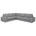 IKEA KIVIK КИВИК 5-местный угловой диван, Tibbleby бежевый / серый 39440475 394.404.75