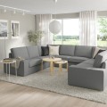 IKEA KIVIK КИВИК П-образный диван, 6-местный, Tibbleby бежевый / серый 09440580 094.405.80