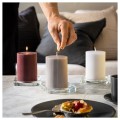 IKEA KOPPARLÖNN Блочная ароматическая свеча, миндаль и вишня/разные цвета, 30 godz, 20551760 205.517.60