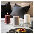 IKEA KOPPARLÖNN Блочная ароматическая свеча, миндаль и вишня/разные цвета, 30 godz, 20551760 205.517.60