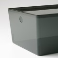IKEA KUGGIS контейнер с крышкой, прозрачный черный, 26x35x15 см 29561203 | 295.612.03