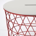 IKEA KVISTBRO КВИСТБРУ Столик с отделениями для хранения, красный / светло-серый, 44 см 90525386 905.253.86