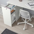 IKEA LÄRANDE Рабочий стол с выдвижным шкафом, белый, 120х58 см 00492795 004.927.95