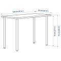 IKEA LAGKAPTEN ЛАГКАПТЕН / ADILS АДИЛЬС Письменный стол, белый антрацит / темно-серый, 120x60 см 19508409 195.084.09