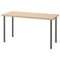 IKEA LAGKAPTEN ЛАГКАПТЕН / ADILS АДИЛЬС Письменный стол, под беленый дуб / темно-серый, 140x60 см 89417255 894.172.55