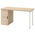 IKEA LAGKAPTEN ЛАГКАПТЕН / ALEX АЛЕКС Письменный стол, белая морилка / имитация дуба белый 59521611 | 595.216.11