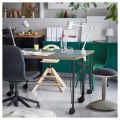 IKEA LAGKAPTEN ЛАГКАПТЕН / KRILLE КРИЛЛЕ Письменный стол, серо-бирюзовый / черный 99523477 | 995.234.77
