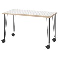 IKEA LAGKAPTEN / KRILLE Письменный стол, белый антрацит / черный, 120x60 см 29509724 295.097.24