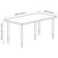 IKEA LAGKAPTEN ЛАГКАПТЕН / OLOV ОЛОВ Письменный стол, под беленый дуб / белый, 200x60 см 49417634 494.176.34