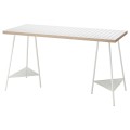 IKEA LAGKAPTEN ЛАГКАПТЕН / TILLSLAG ТИЛЛЬСЛАГ Письменный стол, белый антрацит / белый, 140x60 см 89508439 | 895.084.39
