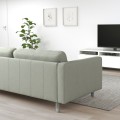 IKEA LANDSKRONA ЛАНДСКРУНА 3-местный диван, Gunnared светло-зеленый / металл 49270321 | 492.703.21