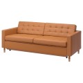 IKEA LANDSKRONA Раскладной диван 3-местный, Grann / Bomstad золотисто-коричневый / дерево 09491268 | 094.912.68
