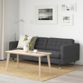 IKEA LANDSKRONA ЛАНДСКРУНА 3-местный диван, Gunnared темно-серый / металл 59270306 592.703.06